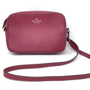 Kate Spade New York Harper Berry Leather Crossbody Purse Handbag WKR00062